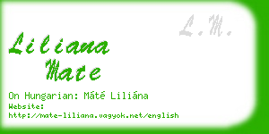 liliana mate business card