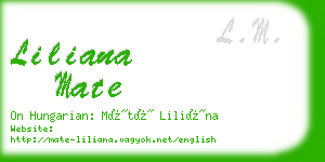 liliana mate business card